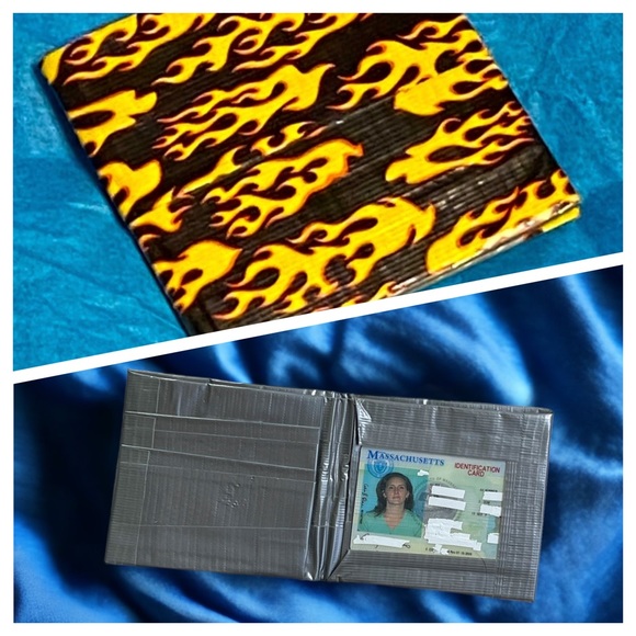 Hand Crafted Other - 🟢5/$25  𝑯𝒂𝒏𝒅𝒎𝒂𝒅𝒆 Flame Duct Tape Wallet